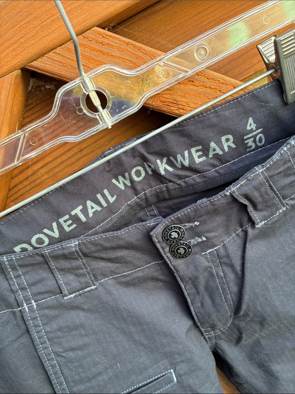 Dove Tail Workwear Women's Black Cargo Jeans - Picture 3 of 4
